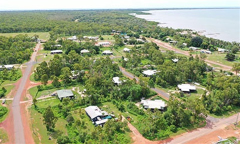 Drone shot of the Town