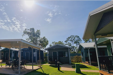 Pannja lodge cabins and bbq area